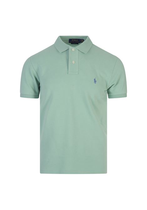 Slim-Fit Polo Shirt In Celadon Piqu? RALPH LAUREN | 710-536856410