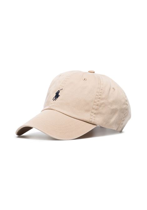 Beige Baseball Hat With Blue Pony RALPH LAUREN | 710-548524005