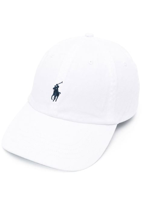 Cappello Da Baseball Bianco Con Pony Blu RALPH LAUREN | 710-548524011