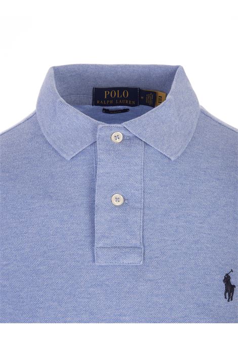 Polo In Piquet Slim-Fit Azzurra RALPH LAUREN | 710-548797013