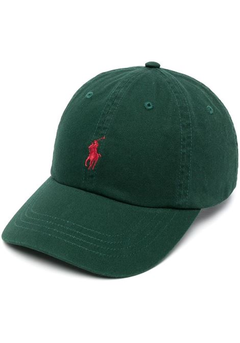 Cappello Da Baseball Verde Scuro Con Pony a Contrasto RALPH LAUREN | 710-667709031