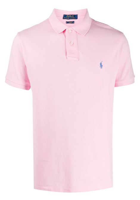 Pink And Blue Slim-Fit Pique Polo Shirt RALPH LAUREN | 710-795080004