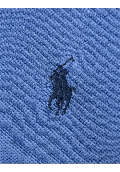 Light Blue and Blue Slim-Fit Pique Polo Shirt RALPH LAUREN | 710-795080015