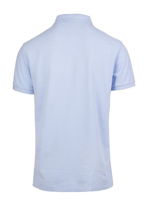 Sky Blue And Navy Blue Slim-Fit Pique Polo Shirt RALPH LAUREN | 710-795080016