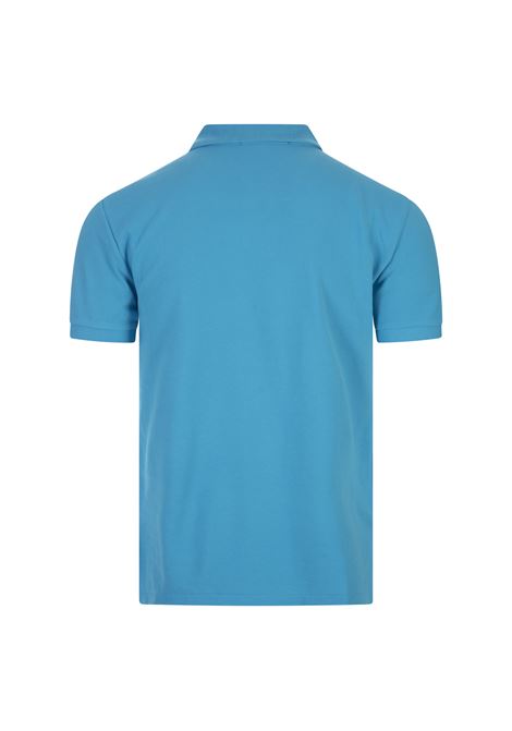 Grotto Blue and Orange Slim-Fit Piquet Polo Shirt RALPH LAUREN | 710-795080023