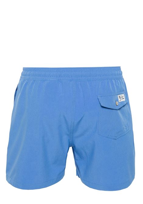 Light Blue Swim Shorts With Embroidered Pony RALPH LAUREN | 710-910260012