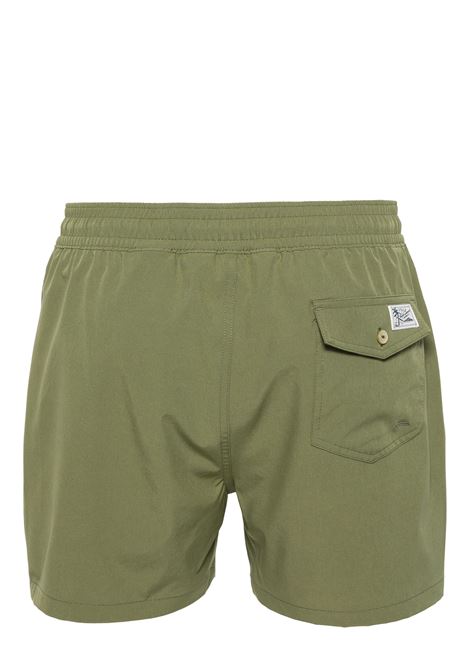 Olive Green Swim Shorts With Embroidered Pony RALPH LAUREN | 710-910260017