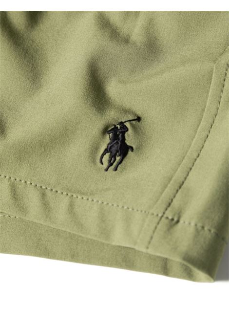 Olive Green Swim Shorts With Embroidered Pony RALPH LAUREN | 710-910260017