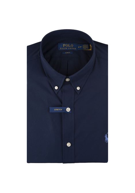 Blue Stretch Cotton Slim Fit Shirt RALPH LAUREN | 710-928254001