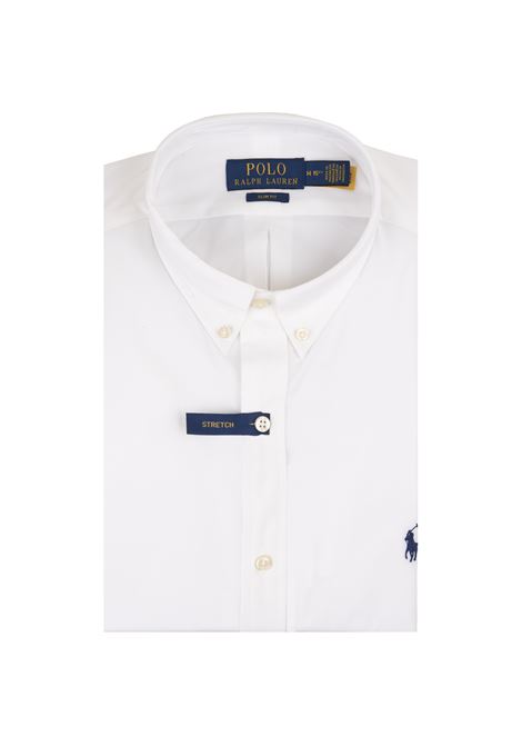 White Stretch Cotton Slim Fit Shirt RALPH LAUREN | 710-928254002
