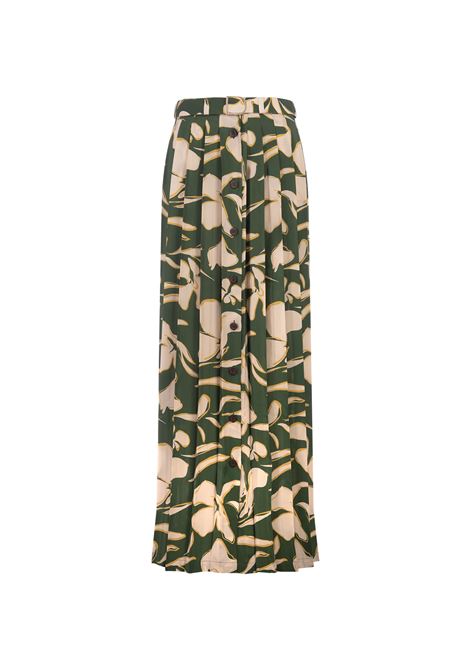 Rosie Long Skirt In Green Floral RAQUEL DINIZ | 8L000033363B