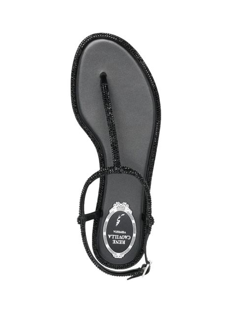 Black Diana Low Jewel Sandals RENE' CAOVILLA | C11574-010-R001V050