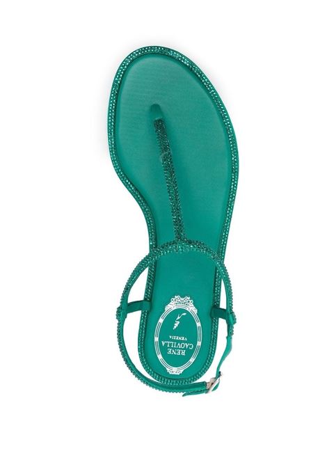Green Diana Low Jewel Sandals RENE' CAOVILLA | C11574-010-R001V147