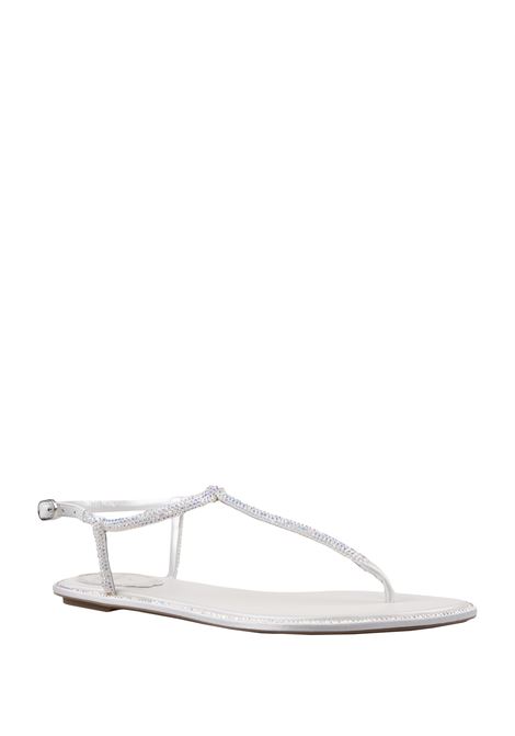 White Diana Low Jewel Sandals RENE' CAOVILLA | C11574-010-R001X318