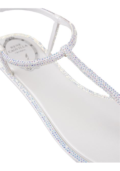 White Diana Low Jewel Sandals RENE' CAOVILLA | C11574-010-R001X318