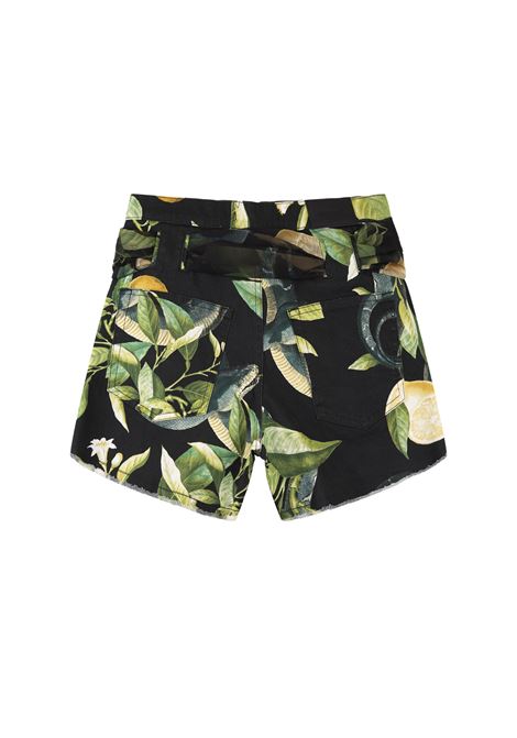 Black Shorts With Lemons Print ROBERTO CAVALLI | SKJ208-DAI8905051