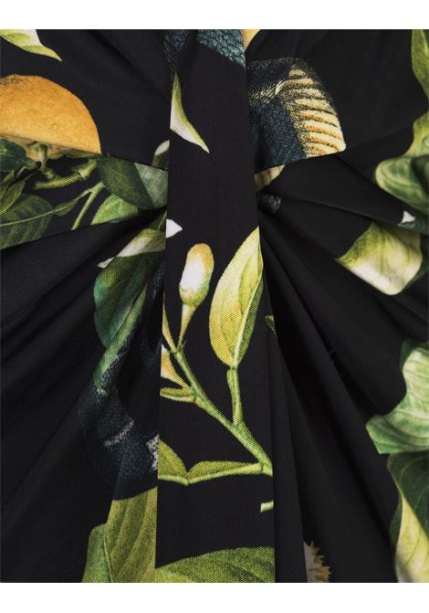 Long Black Dress With Lemons Print ROBERTO CAVALLI | SKT107-JRI8905051