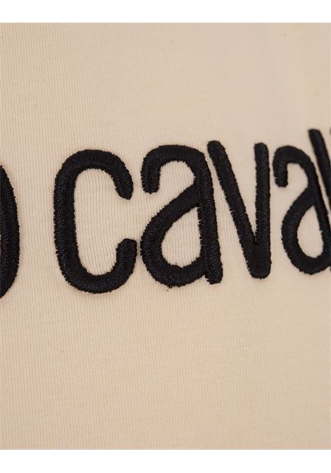 T-Shirt Avorio Con Logo ROBERTO CAVALLI | SKT60B-JD06109088