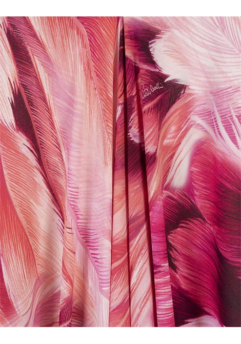 Pink Kaftan With Plumage Print ROBERTO CAVALLI | SWT181-7HL7105597