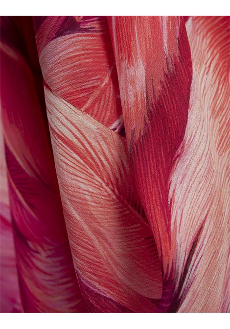 Pink Kaftan With Plumage Print ROBERTO CAVALLI | SWT181-7HL7105597