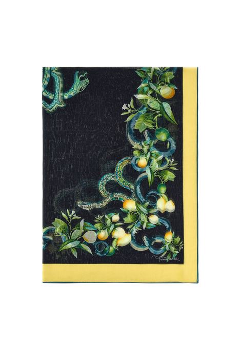 Black Scarf With Lemon Print ROBERTO CAVALLI | SYI00D-1SL58D0146