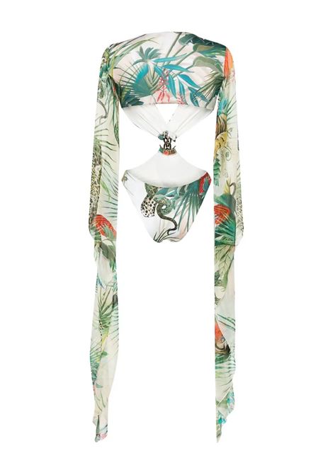 One-Piece Swimwear With Sleeves and Jungle Print ROBERTO CAVALLI | SYW016-LNI8809000