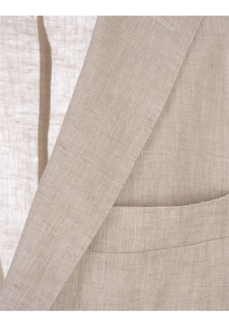 Natural Linen One-Breasted Blazer RUSSO CAPRI | 316233