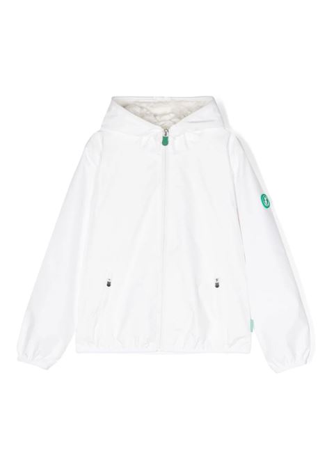 Hooded Windbreaker Jacket In White SAVE THE DUCK KIDS | J30036X-WIND1800000