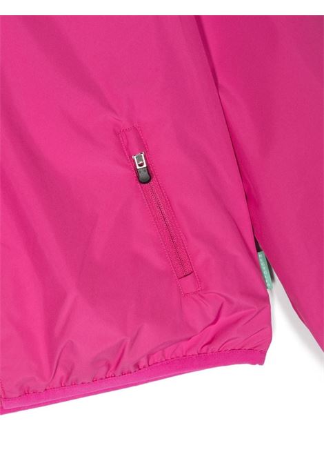 Hooded Windbreaker Jacket In Fuchsia and Grey SAVE THE DUCK KIDS | J30036X-WIND1880037