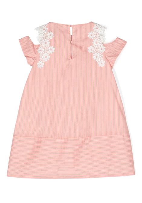 Pink Lam? Striped Dress With Lace SIMONETTA | SU1C92-P0399536