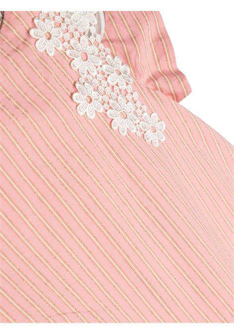 Pink Lam? Striped Dress With Lace SIMONETTA | SU1C92-P0399536
