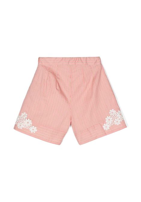 Pink Lam? Striped Shorts With Lace SIMONETTA | SU6A99-P0399536