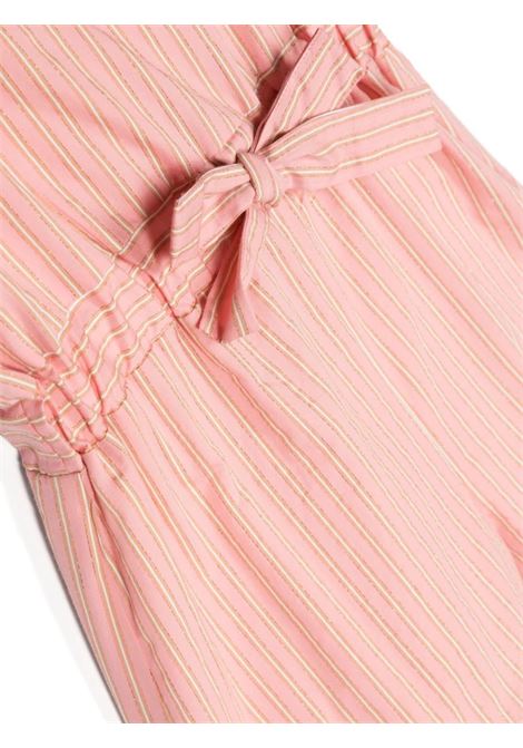 Pink Lam? Striped Short Jumpsuit With Lace SIMONETTA | SUAA22-P0399536