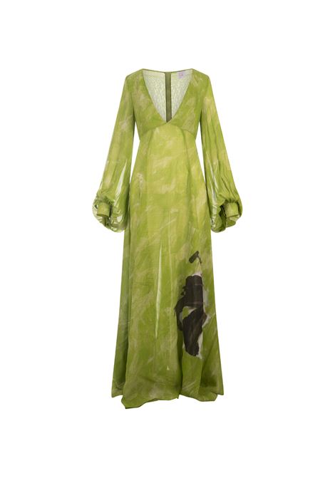 Green Long Dress With Print STELLA JEAN | SS24SJA711B027
