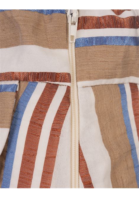Striped Midi Skirt With Ruffle STELLA JEAN | SS24SJG763RB001