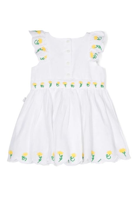 White Dress With Flower Embroidery STELLA MCCARTNEY KIDS | TU1222-Z0138100