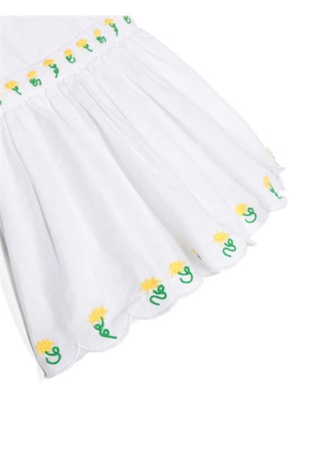 White Dress With Flower Embroidery STELLA MCCARTNEY KIDS | TU1222-Z0138100
