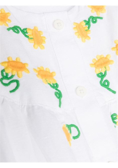 White Dress With Embroidered Sunflowers STELLA MCCARTNEY KIDS | TU1B81-Z0138100