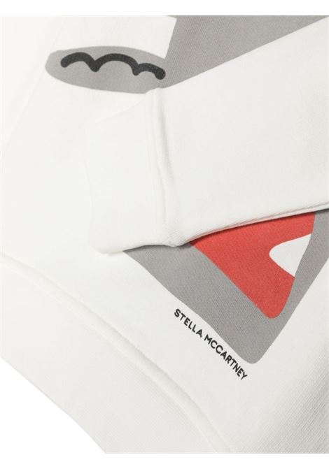 Ivory Sweatshirt With Shark Motif STELLA MCCARTNEY KIDS | TU4S00-Z0499101