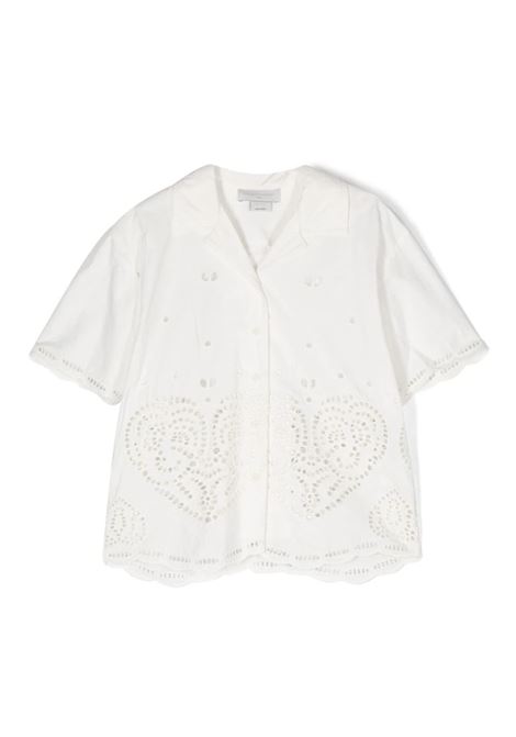 White Cotton Sangallo Lace Shirt STELLA MCCARTNEY KIDS | TU5A71-Z1882101