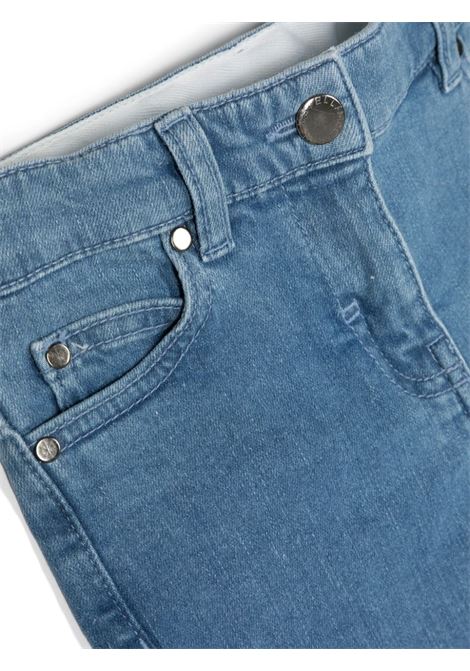 Denim Shorts With Frayed Hearts Patches STELLA MCCARTNEY KIDS | TU6D39-Z0153601