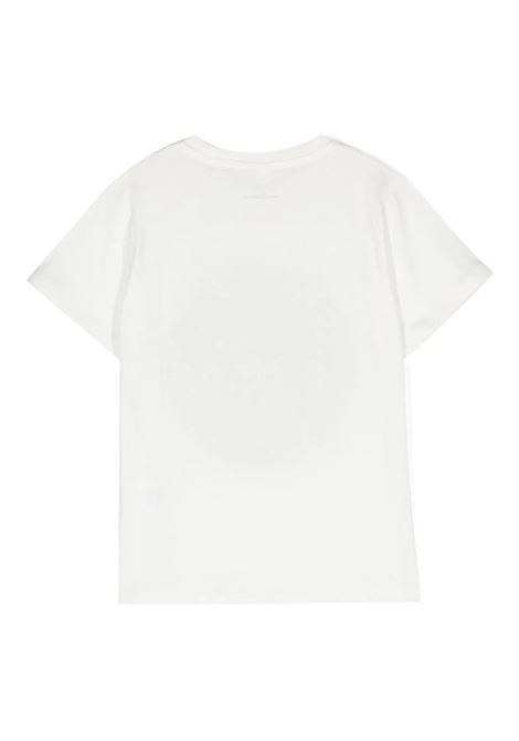 White T-Shirt With Metallic Logo Disc STELLA MCCARTNEY KIDS | TU8A71-Z0434101
