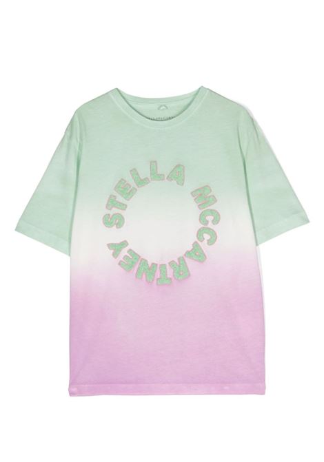 Medallion Logo Ombré T-Shirt In Pastel Multicolour STELLA MCCARTNEY KIDS | TU8A91-Z0434999