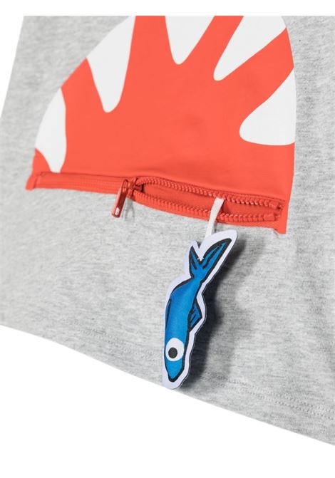 Shark Face Colourblock T-Shirt In Grigio STELLA MCCARTNEY KIDS | TU8P01-Z0434909