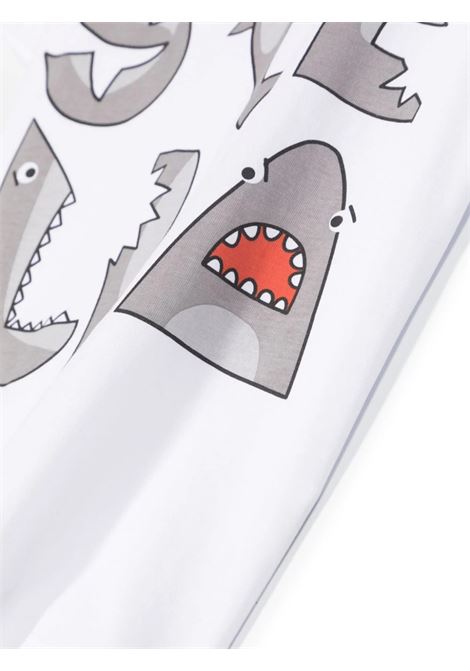 STELLA Shark Print T-Shirt In White STELLA MCCARTNEY KIDS | TU8P51-Z0434101