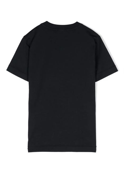 T-Shirt Blu Navy Con Patch Logo STONE ISLAND JUNIOR | 801620147V0020