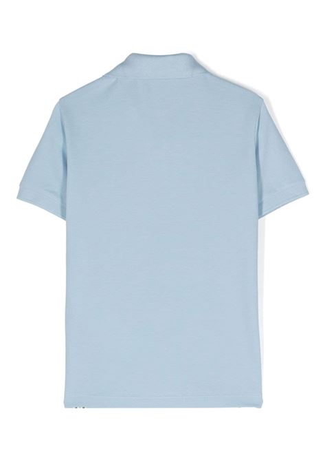 Light Blue Polo Shirt With Logo Patch STONE ISLAND JUNIOR | 801621448V0040