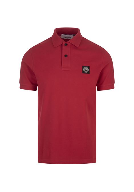 Red Piqu? Slim Fit Polo Shirt STONE ISLAND | 80152SC17V0010