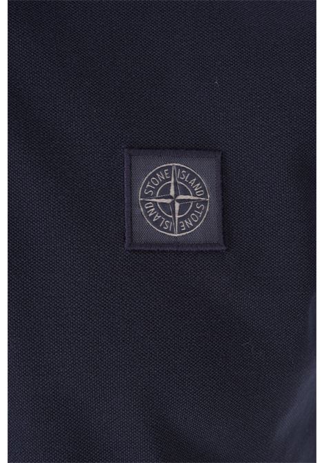 Navy Blue Pigment Dyed Slim Fit Polo Shirt STONE ISLAND | 80152SC67A0020