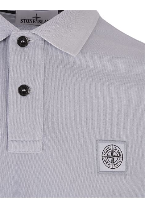 Light Blue Pigment Dyed Slim Fit Polo Shirt STONE ISLAND | 80152SC67V0041